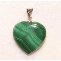 Pendentif Coeur - Malachite